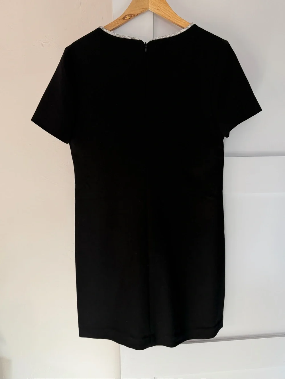 Trina Turk Little Black Cocktail Mini Dress with Sparkly Bow Size 6 EUC